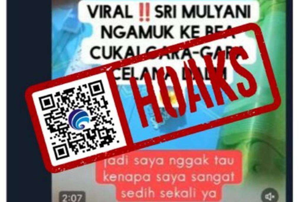 [HOAKS] Rekaman Suara Sri Mulyani Memarahi Pegawai Bea&nbsp;Cukai